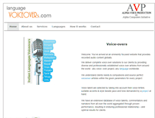 Tablet Screenshot of languagevoiceovers.com